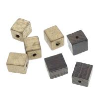 Abalorios de Madera, Cuadrado, diverso tamaño para la opción, agujero:aproximado 2-4mm, 100PCs/Bolsa, Vendido por Bolsa