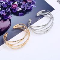 Σίδερο Σφαλιάρα Bangle, επιχρυσωμένο, για τη γυναίκα, περισσότερα χρώματα για την επιλογή, μόλυβδο \x26amp; κάδμιο ελεύθεροι, 30mm, Εσωτερική διάμετρος:Περίπου 62mm, Μήκος Περίπου 7.5 inch, Sold Με PC