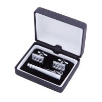 PU Tie Clip Spin do mankietów Box, ze Welwet, wodoodporne, 80x65x30mm, sprzedane przez PC