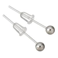 Sterling Silver Jewelry orecchino, 925 argento sterlina, with earnut gomma, per la donna, 4x23mm, Venduto da coppia