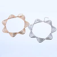 żelazo Choker naszyjnik, ze 5cm przedłużeniami łańcuszka, Powlekane, dla kobiety, dostępnych więcej kolorów, bez zawartości ołowiu i kadmu, 28mm, sprzedawane na około 14 cal Strand