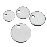 Stainless Steel Pendants Flat Round original color Sold By Lot