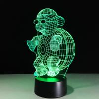 Noc Led światła obok lampy 3D, Plastik ABS, ze Akryl, z interfejsem USB & ze światłem LED & zmienić kolor automatycznie & różne style do wyboru, 130x90x220mm, sprzedane przez PC