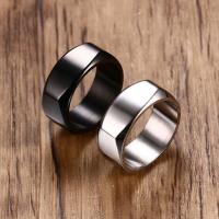 Rustfrit stål Mænd Finger Ring, Stainless Steel, forgyldt, forskellig størrelse for valg & for mennesket, flere farver til valg, 8mm, Solgt af PC