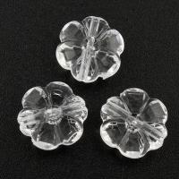 Aicrileach Bead, Flower, trédhearcach, 10x5mm, Poll:Thart 1mm, Thart 1400ríomhairí pearsanta/Mála, Díolta De réir Mála