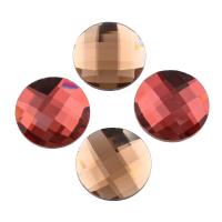 Γυαλί Cabochons, Ποτήρι, Flat Γύρος, επίπεδη πλάτη & πολύπλευρη, περισσότερα χρώματα για την επιλογή, 20x5mm, 130PCs/τσάντα, Sold Με τσάντα