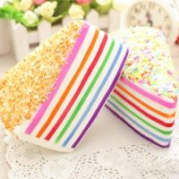 Missley Relieve Stress Squishy Toys, Cuero de PU, Tarta, color mixto, 140x90x80mm, 5PCs/Bolsa, Vendido por Bolsa