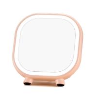 Plastique cosmétique miroir, plastique ABS, avec verre, rectangle, avec interface USB & Avec haut-parleur bluetooth sans fil & LED, plus de couleurs à choisir, 165x175x53mm, Vendu par PC