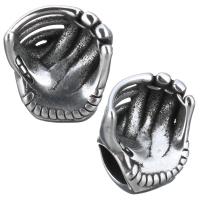 Edelstahl European Perlen, Stuhl, ohne troll & Schwärzen, 11x13x8mm, Bohrung:ca. 4.5mm, 10PCs/Menge, verkauft von Menge