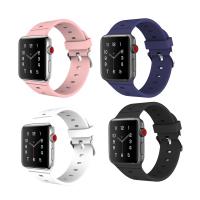 silicona Venda de reloj, con acero inoxidable, para el reloj de apple & unisexo & diverso tamaño para la opción, más colores para la opción, longitud aproximado 9 Inch, Vendido por UD