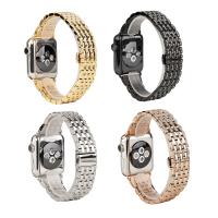 Bracelets de montre, acier inoxydable, Placage, pour montre apple & unisexe & normes différentes pour le choix & avec strass, plus de couleurs à choisir, Longueur Environ 9 pouce, Vendu par PC