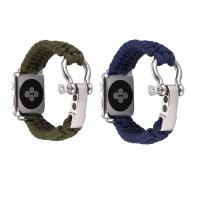 Órapánt, Paracord, -val Stainless Steel, az apple watch & egynemű & különböző méretű a választás, több színt a választás, Hossz Kb 9 inch, Által értékesített PC