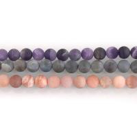 Mješoviti Gemstone perle, Dragi kamen, Krug, različiti materijali za izbor & različite veličine za izbor & mat, Rupa:Približno 1mm, Prodano Per Približno 15.5 inčni Strand