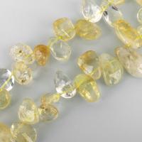 Grânulos de citrino naturais, Cristal amarelo, 6-17x8-32x3-14mm, Buraco:Aprox 1mm, Aprox 36PCs/Strand, vendido para Aprox 15 inchaltura Strand