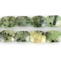 Gemstone smykker perler, Prehnite, facetteret, 23-27x9-10mm, Hole:Ca. 3mm, Ca. 12pc'er/Strand, Solgt Per Ca. 15.5 inch Strand