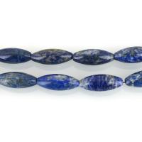 Lapislazuli Perlen, natürlicher Lapislazuli, Olive, 31x12.50x12.50mm, Bohrung:ca. 1.5mm, ca. 13PCs/Strang, verkauft per ca. 16 ZollInch Strang