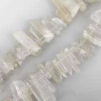 Φυσικό Σαφή χαλαζία χάντρες, Clear Quartz, 4-14x15-45x4-14mm, Τρύπα:Περίπου 1.5mm, Περίπου 60PCs/Strand, Sold Per Περίπου 15.5 inch Strand