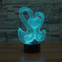 Nacht LED-Licht neben 3D-Lampe, ABS Kunststoff, mit Acryl, Schwan, mit USB-Schnittstelle & automatisch die Farbe wechseln & verschiedene Stile für Wahl, 142x87x229mm, verkauft von setzen