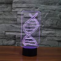 Noční led světlo vedle 3D lampy, ABS plast, s Akryl, s rozhraním USB & změnit barvu automaticky & různé styly pro výběr, 105x87x251mm, Prodáno By nastavit