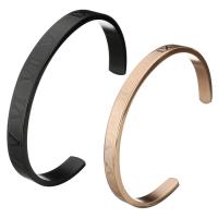 Stainless Steel Cuff Bangle, galvanizált, A római szám & a nő, több színt a választás, Által értékesített PC