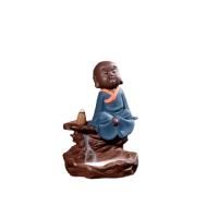 
Backflow Weihrauchbrenner Weihrauchkegel Sticks Holder Home Decor, Lila Sand, mit Farbiger Sand, Buddhistischer Mönch, verschiedene Stile für Wahl, verkauft von setzen