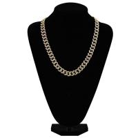 Messing Necklace Ketting, 18K vergulde, verschillende lengte voor keuze & kinketting & micro pave zirconia & voor de mens, 13mm, Verkocht door Strand