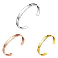 Bracelet en acier inoxydable, Placage, unisexe & normes différentes pour le choix, plus de couleurs à choisir, Diamètre intérieur:Environ 62mm, Vendu par PC