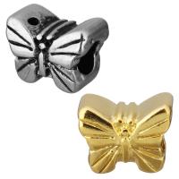 Stainless Steel European Beads Butterfly plated without troll Approx 5mm Sold By Bag