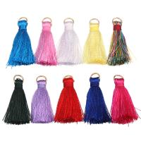 corde en nylon Pendentif, avec caution de fer, plus de couleurs à choisir, 7.2x34mm, Trou:Environ 2-3mm, 20PC/sac, Vendu par sac