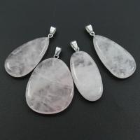 Natuurlijke Quartz Hangers, Bergkristal, met messing borgtocht, verschillende stijlen voor de keuze, wit, Gat:Ca 4x6mm, 5pC's/Bag, Verkocht door Bag