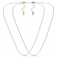 Catena collana, acciaio inox, with 5cm extender chain, placcato, unisex & catena ovale, nessuno, 1.5mm, Venduto per Appross. 18.5 pollice filo