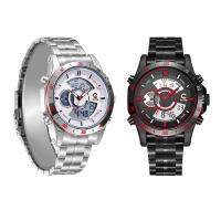 Montre unisexe JeiSo®, acier inoxydable, avec verre & alliage de zinc, Placage, Résistant à l’eau de vie & LED & lumineux, plus de couleurs à choisir, 44x16mm, Longueur Environ 8.5 pouce, Vendu par PC