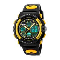 SKmei® Montre pour enfants, silicone, avec cadran en plastique & acier inoxydable, Placage, 50M imperméable à l’eau & pour les enfants & réglable & LED, plus de couleurs à choisir, 48x44x17mm, Longueur Environ 9.8 pouce, Vendu par PC