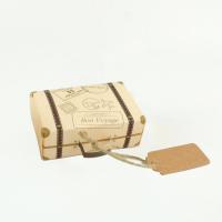 Paper Packing Gift Box with Linen coffee color Sold By Lot