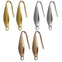 Rozsdamentes acél Hook earwire, Stainless Steel, galvanizált, hurok, több színt a választás, 5x20x13mm, 1mm, Lyuk:Kb 1.5mm, 100párok/Lot, Által értékesített Lot