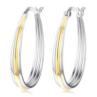 925 Sterling Silver Hoop Earrings plated for woman Sold By Pair