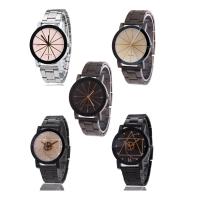 Reloj de los pares de las pulseras, acero inoxidable, con Vidrio, chapado, Resistente al agua de la vida & unisexo & diverso tamaño para la opción & diferentes patrones para la opción & para la pareja, Vendido por UD