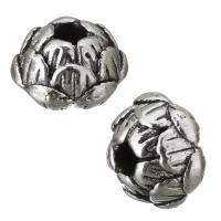 Zinc Alloy Flower Beads antique silver color plated nickel lead & cadmium free Approx 1.5mm Sold By Lot