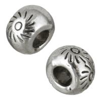 lega in zinco perlina con a foro largo, Ruota, placcato argento antico, assenza di nichel,piombo&cadmio, 7.50x5x7.50mm, Foro:Appross. 3mm, 500PC/lotto, Venduto da lotto