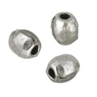 Zink Legierung Perlen Schmuck, Zinklegierung, oval, antik silberfarben plattiert, frei von Nickel, Blei & Kadmium, 3.50x4x3.50mm, Bohrung:ca. 1mm, 1000PCs/Menge, verkauft von Menge