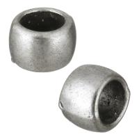 Abalorios Estilo Europeo de Aleación de Zinc, Donut, chapado en color de plata antigua, libre de níquel, plomo & cadmio, 7x5x7mm, agujero:aproximado 4.5mm, 500PCs/Grupo, Vendido por Grupo