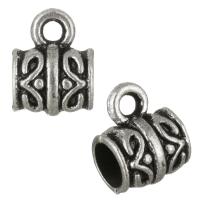 Zinklegering Bail Kralen, Zinc Alloy, antiek zilver plated, nikkel, lood en cadmium vrij, 8x11x7.50mm, Gat:Ca 2mm, 5mm, 100pC's/Lot, Verkocht door Lot