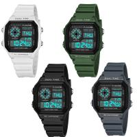 Colección de relojes PANARS®, silicona, con Plástico & aleación de zinc, chapado, ajustable & LED & para hombre & impermeable & luminoso, más colores para la opción, 48x26.5x16.5mm, longitud aproximado 10.4 Inch, Vendido por UD