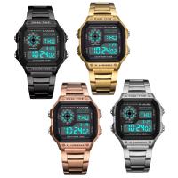 PANARS® Collection de montres, acier inoxydable, avec plastique & alliage de zinc, Placage, LED & pour homme & imperméable, plus de couleurs à choisir, 44x13.2mm, 24.3mm, Longueur Environ 9.7 pouce, Vendu par PC