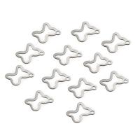 Acciaio inossidabile Animal Ciondoli, acciaio inox, Farfalla, colore originale, 13x15mm, Foro:Appross. 1mm, 20PC/borsa, Venduto da borsa