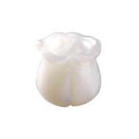 Naturliga vita Snäckskalspärlor, White Shell, Blomma, handgjord, 8x8mm, Hål:Ca 1mm, Säljs av PC