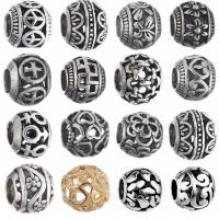 Zinc Alloy Large Hole Bead plated & hollow nickel lead & cadmium free Approx 4.3mm Sold By Lot