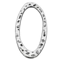 Sinc Alloy Nascadh Ring, dath airgid antique plátáilte, nicil, luaidhe & caidmiam saor in aisce, 39x20x1.50mm, Poll:Thart 31x14mm, 50ríomhairí pearsanta/Lot, Díolta De réir Lot