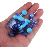 Mixed Acrylic Beads blue 8-30mm Approx 1mm Sold By Bag