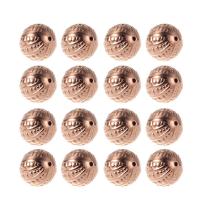 Perles en plastique revêtue de cuivre, plastique revêtu de cuivre, Rond, Plaqué de couleur d'or rose, 12mm, Trou:Environ 1mm, 100PC/sac, Vendu par sac